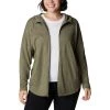 Women's Columbia Plus Cades Cove Full Zip Hoodie Stone Green
