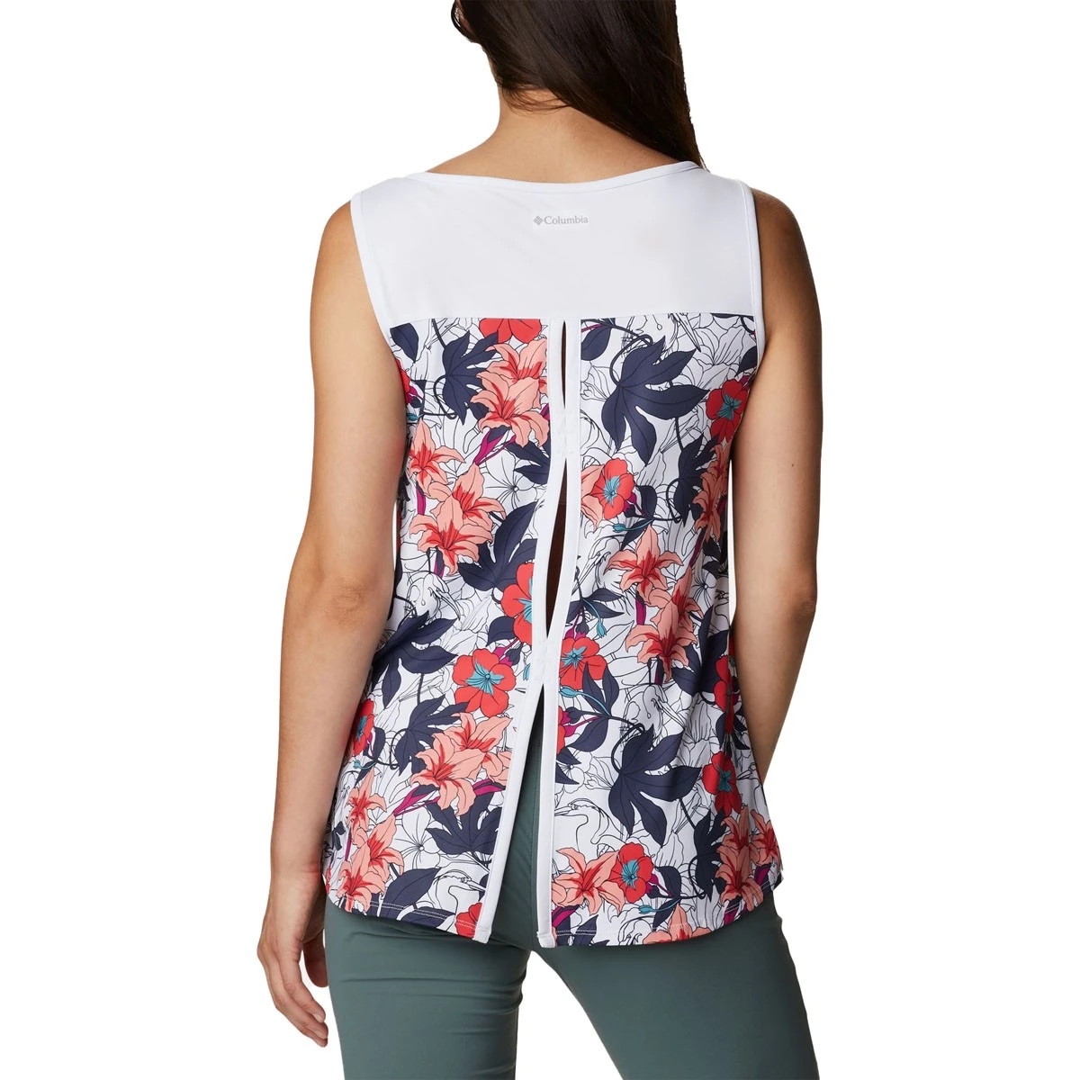 Women's Columbia Chill River Tank Top White Lakeshore 3 Women's Columbia Chill River Tank Top White Lakeshore - Image 3