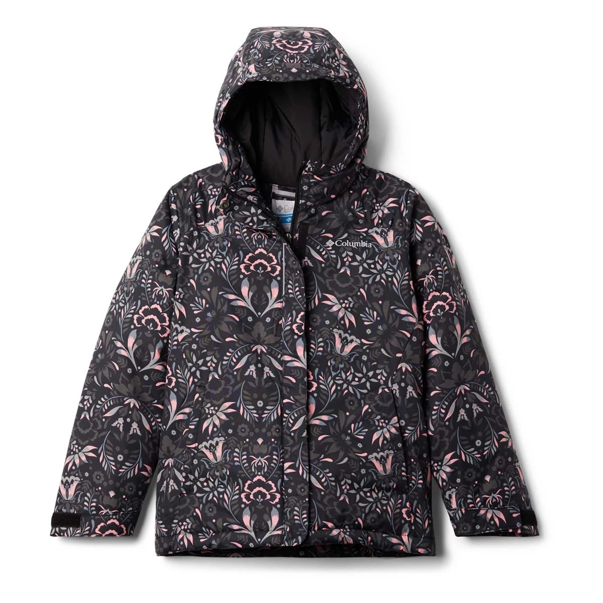 Girls' Columbia Horizon Ride Jacket Plum Folk Floral Print 2 Girls' Columbia Horizon Ride Jacket Plum Folk Floral Print - Image 2