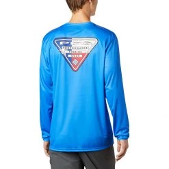 Men's Columbia PFG Terminal Tackle PFG State Triangle Long Sleeve Shirt White/texas Flag -Columbia popular shop unnamed file 738