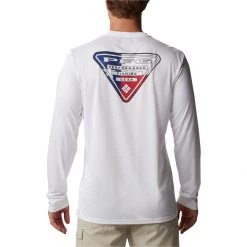 Men's Columbia PFG Terminal Tackle PFG State Triangle Long Sleeve Shirt White/texas Flag -Columbia popular shop unnamed file 742