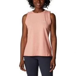 Women's Columbia Sun Trek Tank Top Red Hibiscus Heather -Columbia popular shop unnamed file 78
