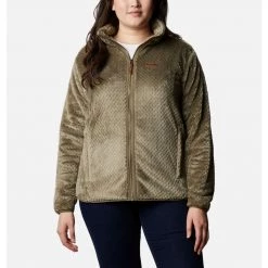 Women's Columbia Plus Fire Side II Sherpa Full Zip Jacket Stone Green -Columbia popular shop unnamed file 783
