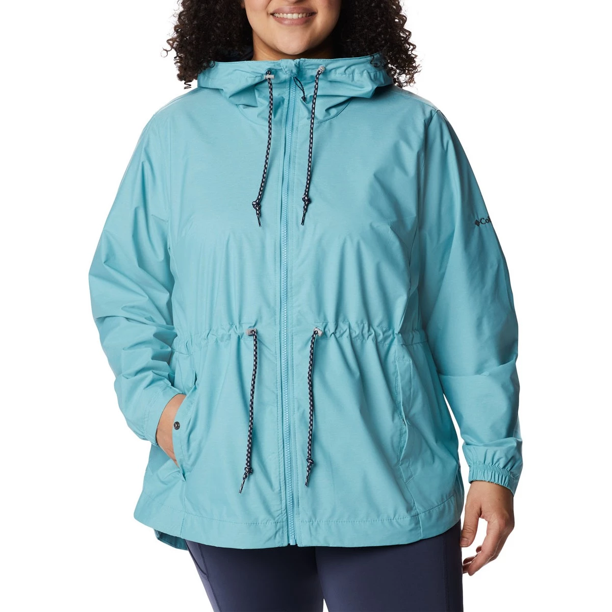 Women's Columbia Lillian Ridge Rain Jacket Sea Wave 6 Women's Columbia Lillian Ridge Rain Jacket Sea Wave - Image 6