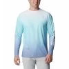 Men's Columbia PFG Terminal Deflector Printed Long Sleeve Shirt Safari Gradient
