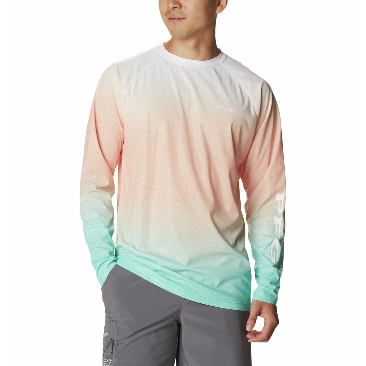 Men's Columbia PFG Terminal Deflector Printed Long Sleeve Shirt Safari Gradient 5 Men's Columbia PFG Terminal Deflector Printed Long Sleeve Shirt Safari Gradient - Image 5