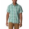 Men's Columbia Lakeside Trail Short Sleeve II Shirt Chalk Madras