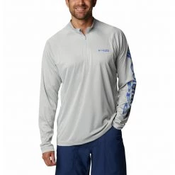 Men's Columbia Terminal Tackle Heather 1/4 Zip Cool Grey -Columbia popular shop unnamed file 945