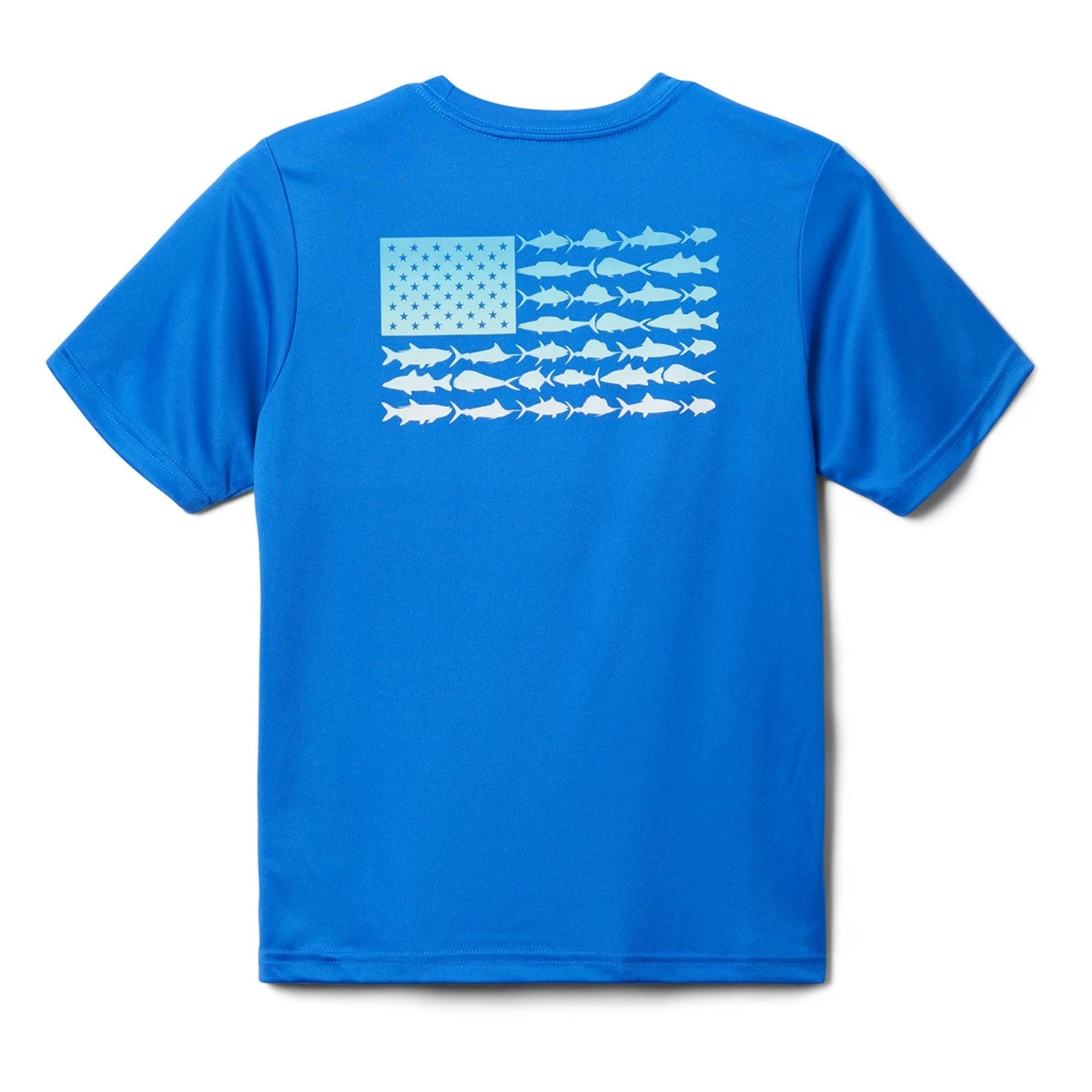 Boys' Columbia PFG Terminal Tackle Fish Flag T-Shirt Grey Heather 2 Boys' Columbia PFG Terminal Tackle Fish Flag T-Shirt Grey Heather - Image 2